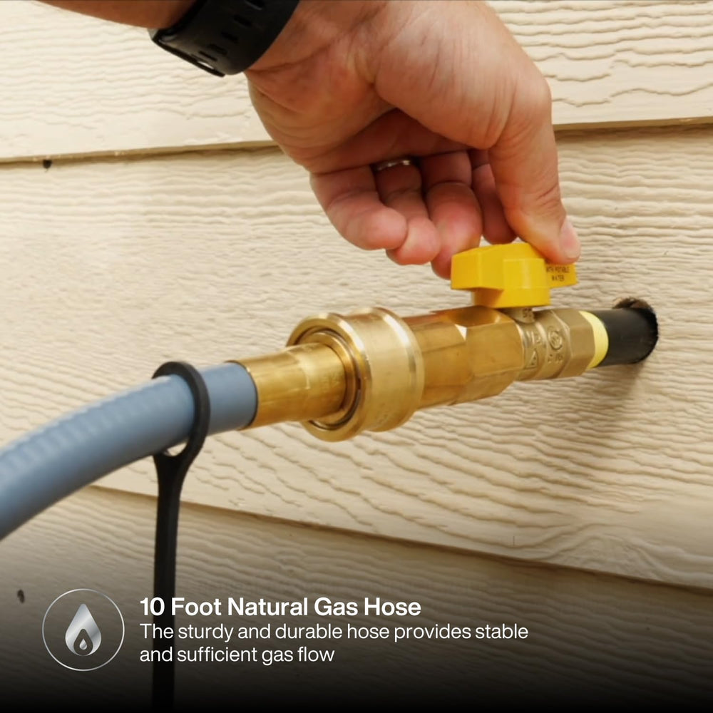 SPIRE 10 ft natural gas hose with quick connector for flexible reach