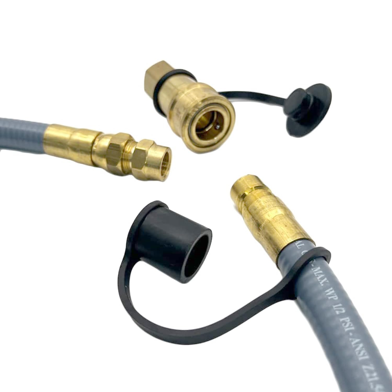SPIRE conversion kit hooked up to grill illustrating ready-to-use connection