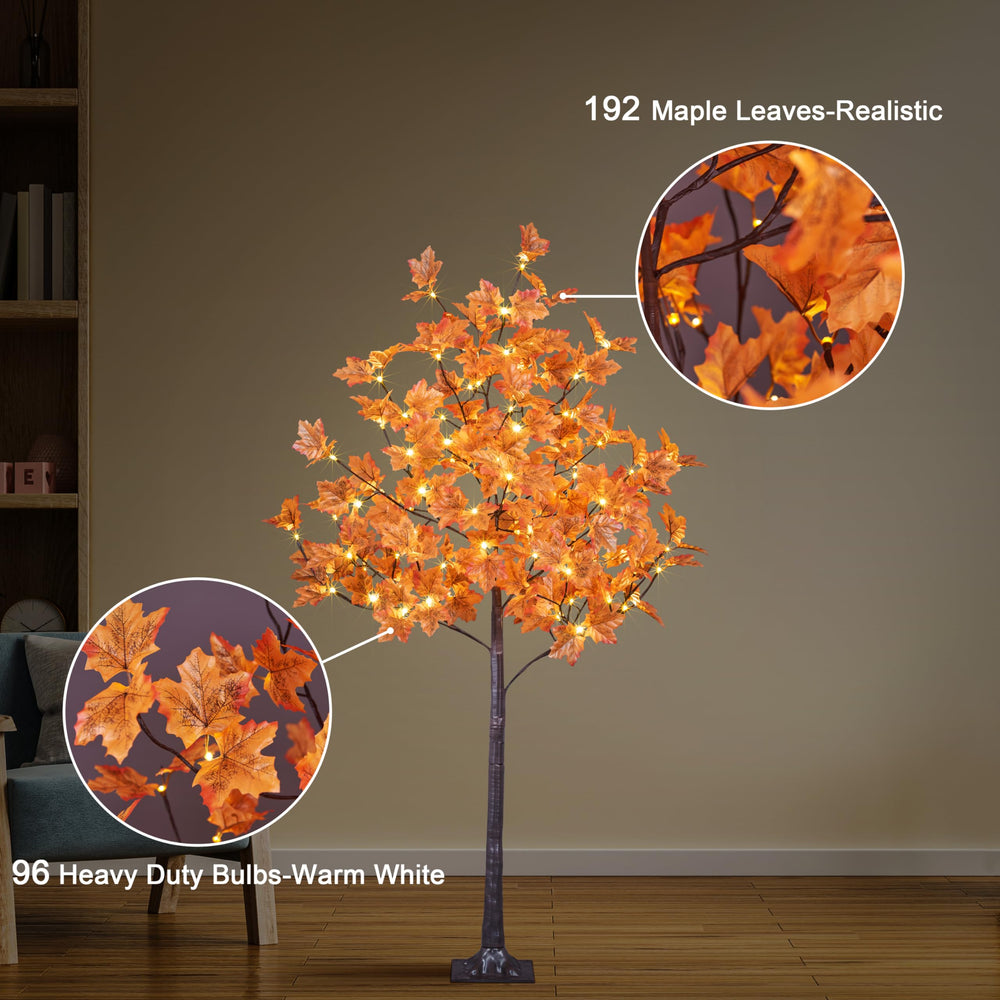 SPIRIT STAR CHRISTMAS CENTER tree staged in an indoor entryway to add autumn color and welcoming light