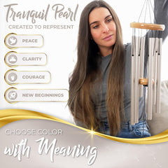 Spiritwind hanging chime in breeze, illustrating soothing tones and movement