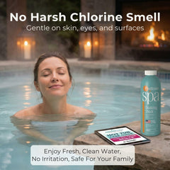 SplashWiz ProTeam dissolving in spa water for quick clarity