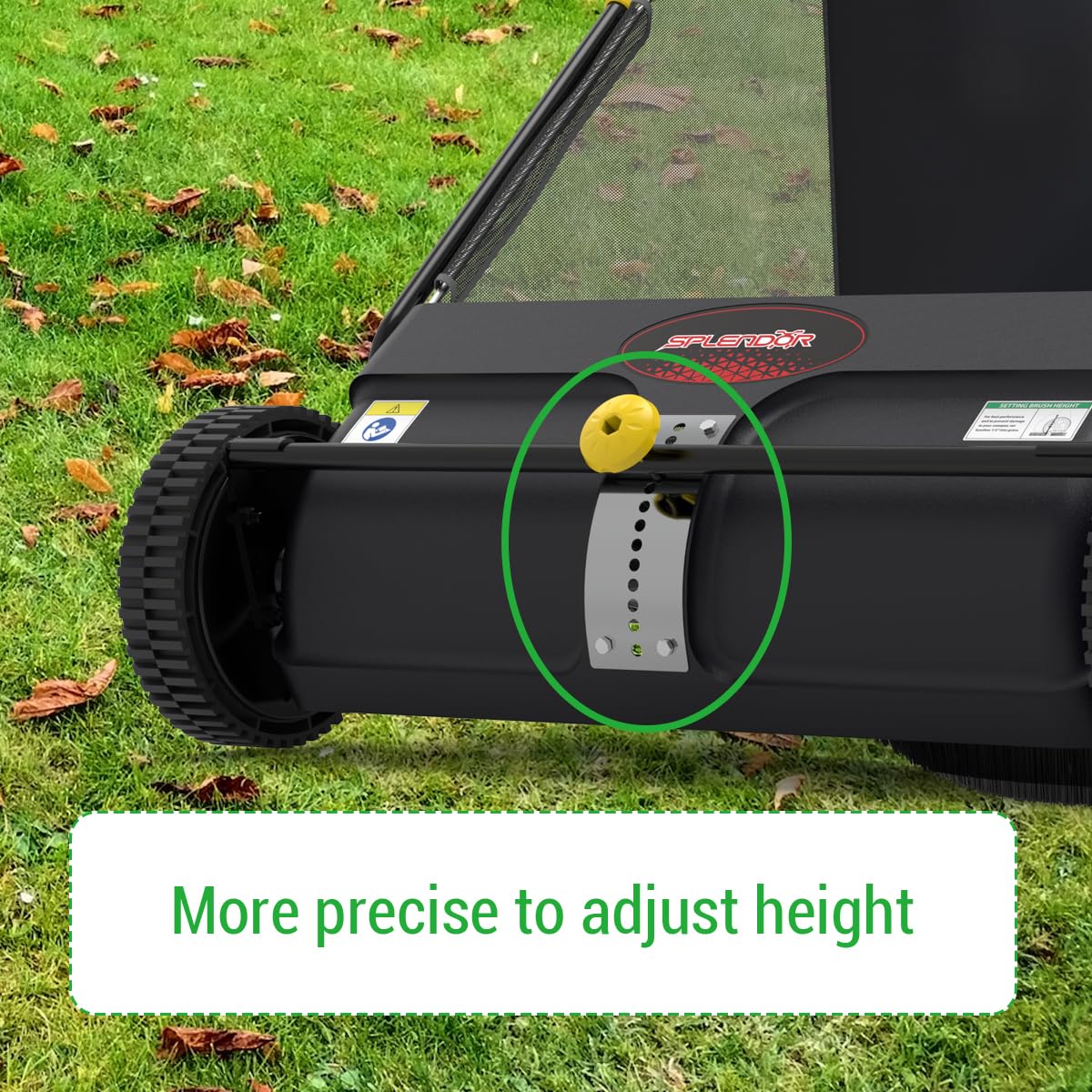 SPLENDOR handle and height adjuster for easy customization and control