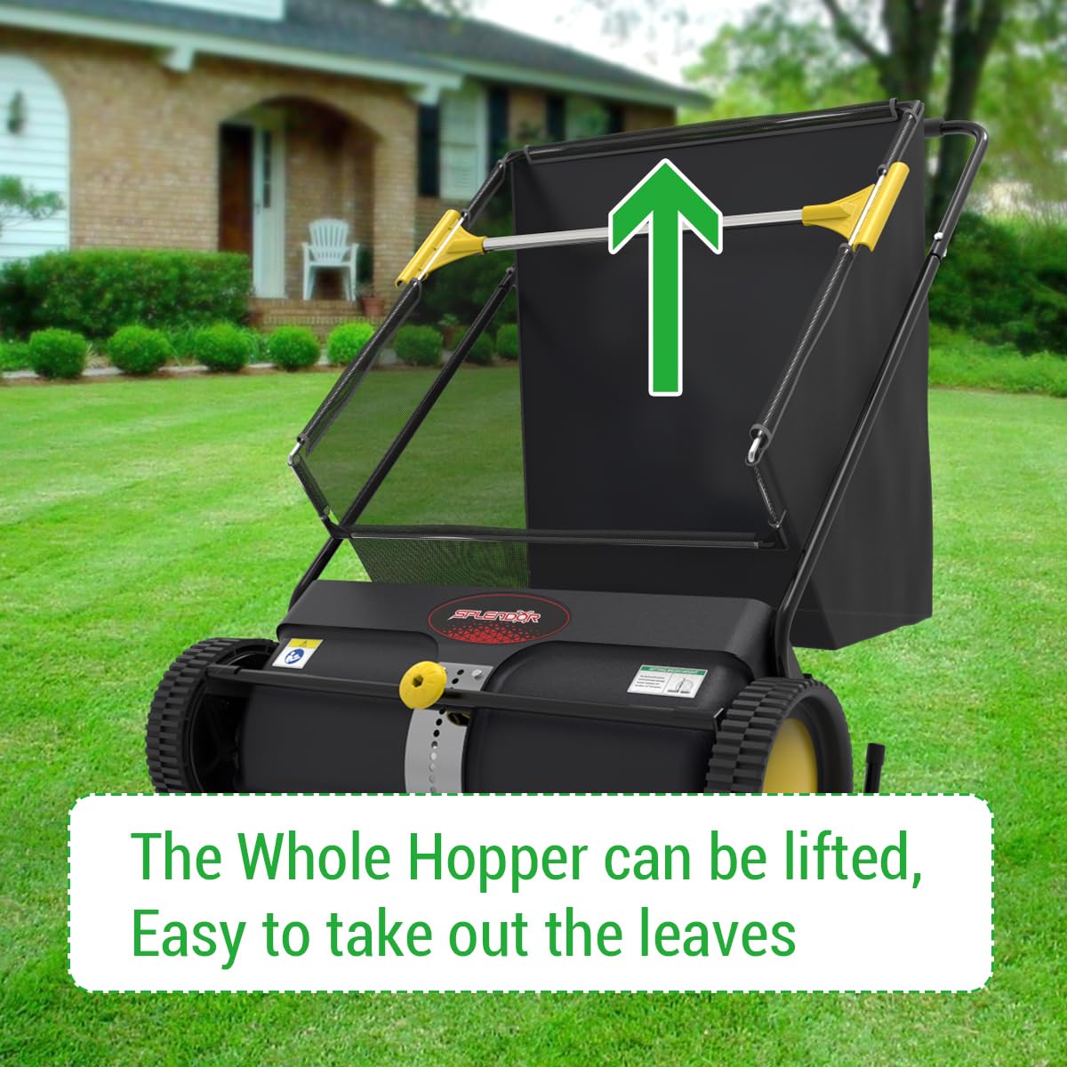 SPLENDOR in use on lawn demonstrating quiet, fuel-free operation