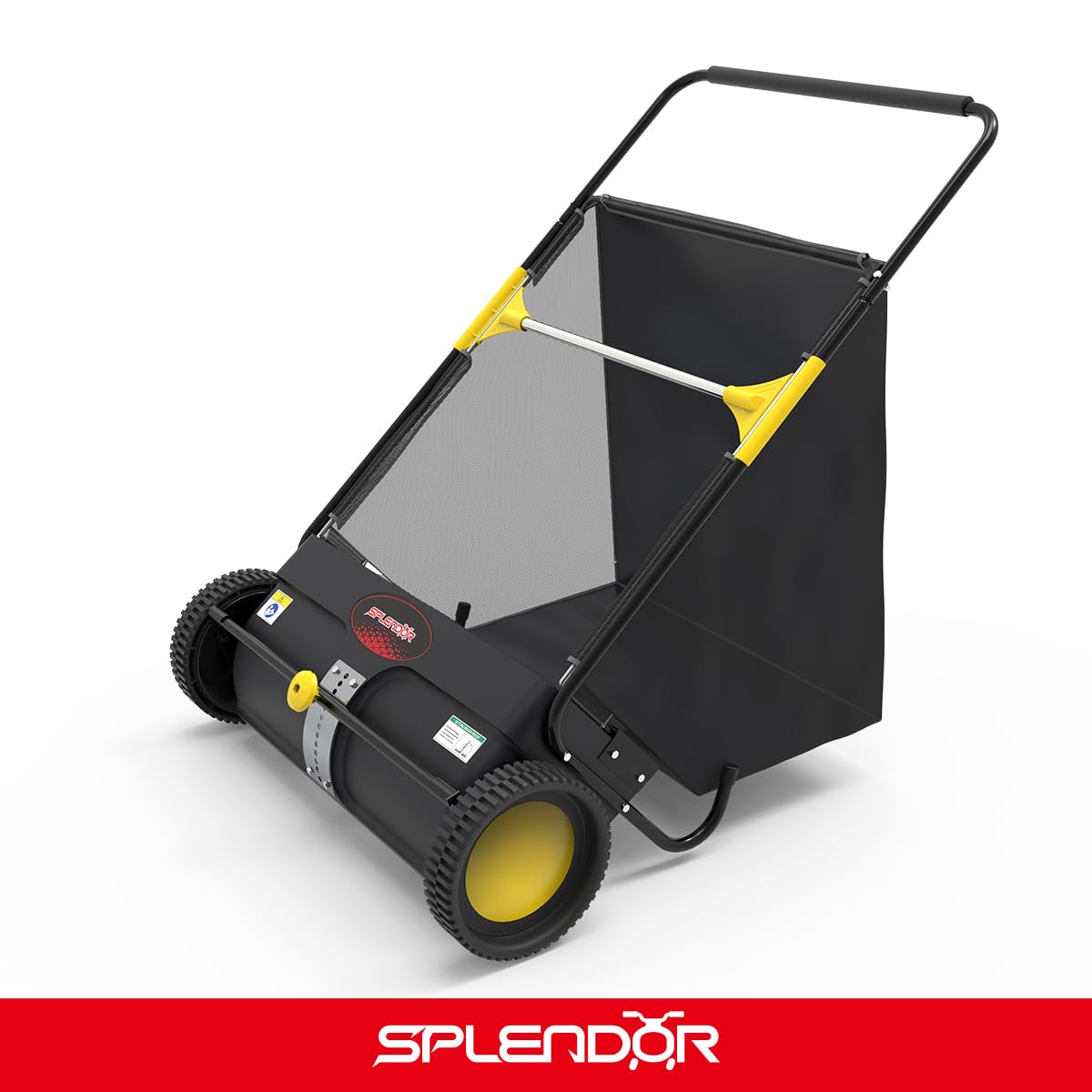SPLENDOR size comparison with rake to show compact, maneuverable footprint