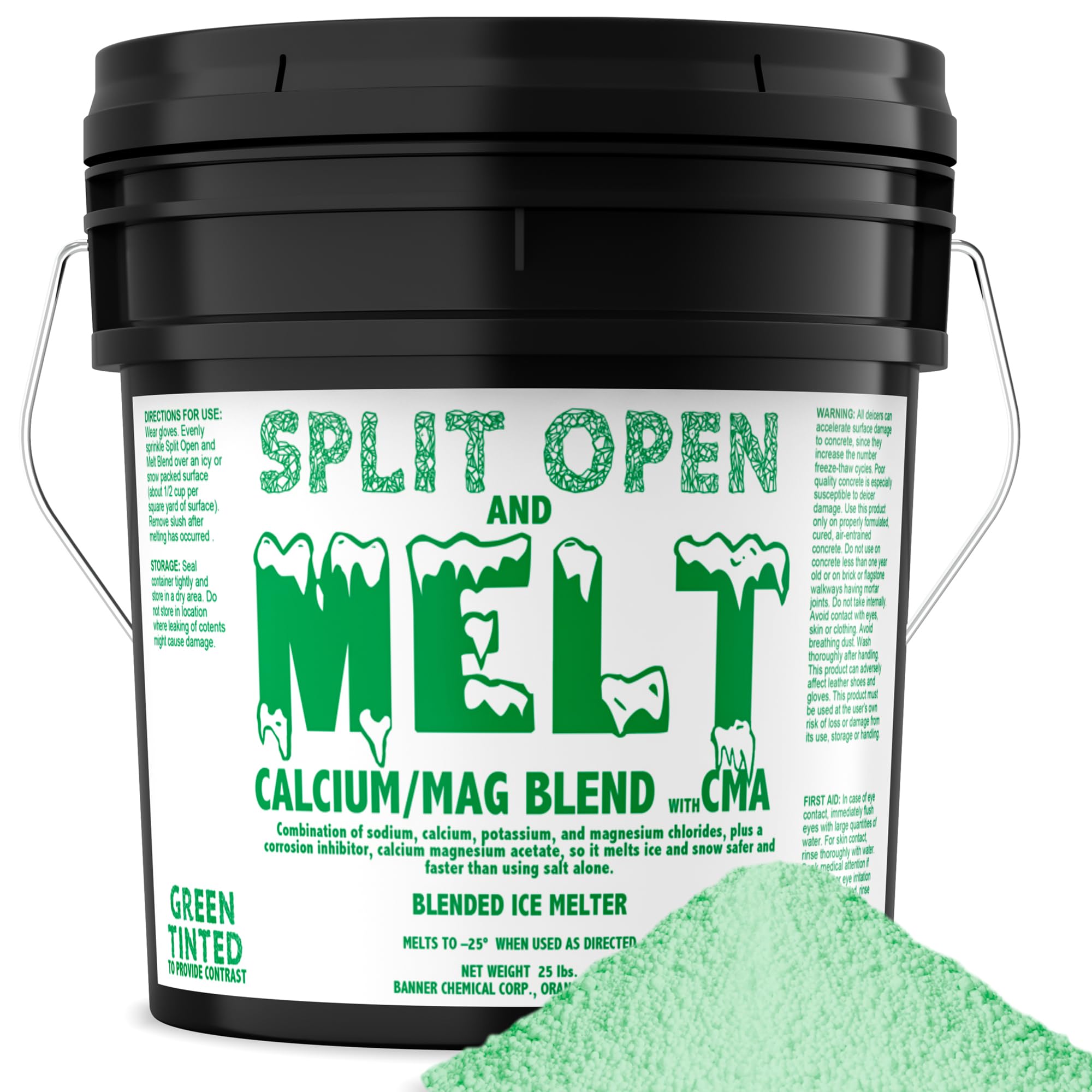 Split Open and Melt bag front view showing product name and weight for clear identification