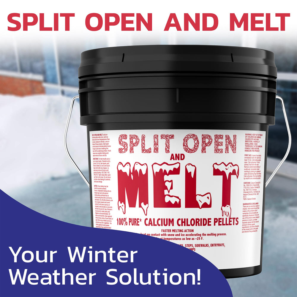 Split Open and Melt used on a residential driveway demonstrating cleared path
