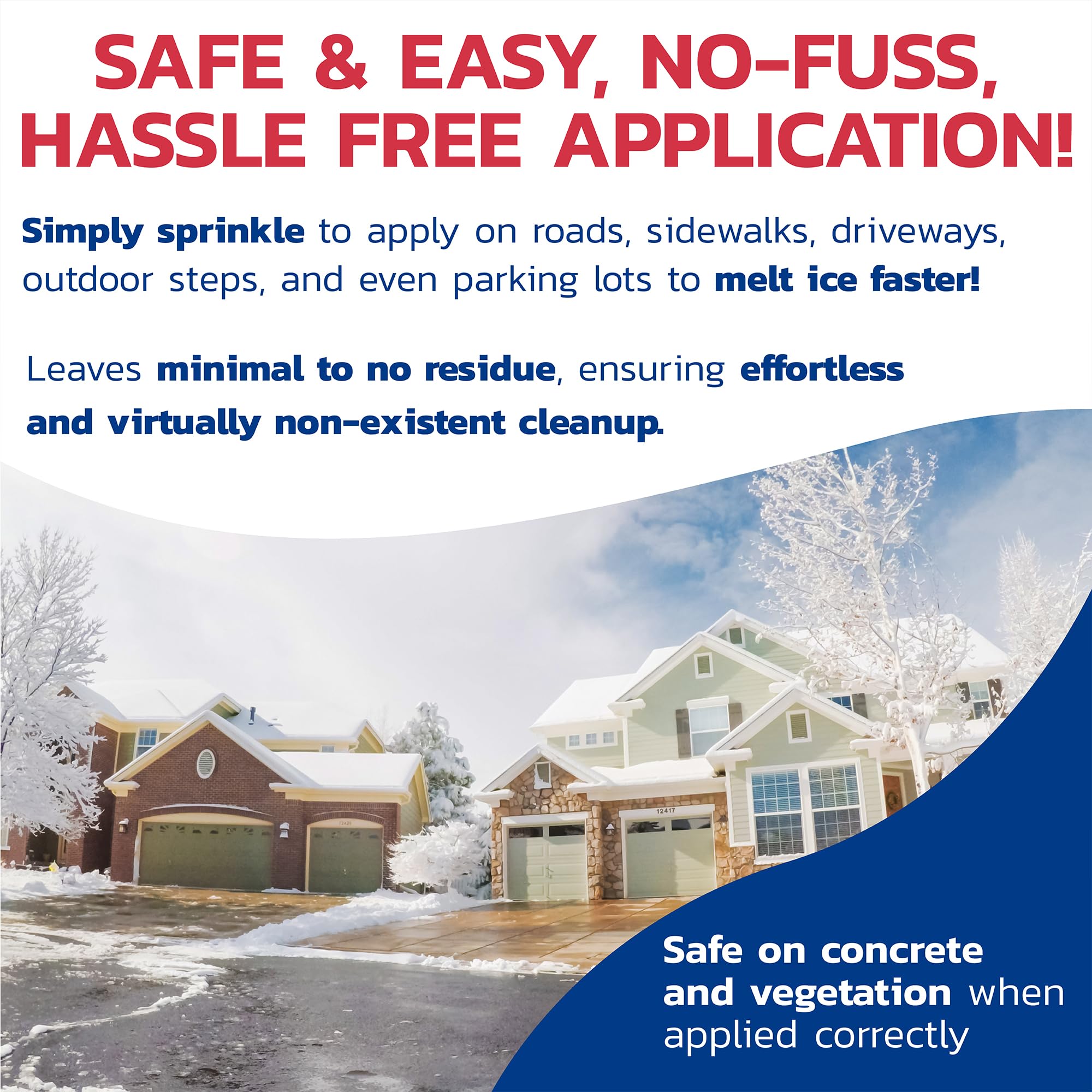 Split Open and Melt on a sidewalk being shoveled showing safer walkways benefit
