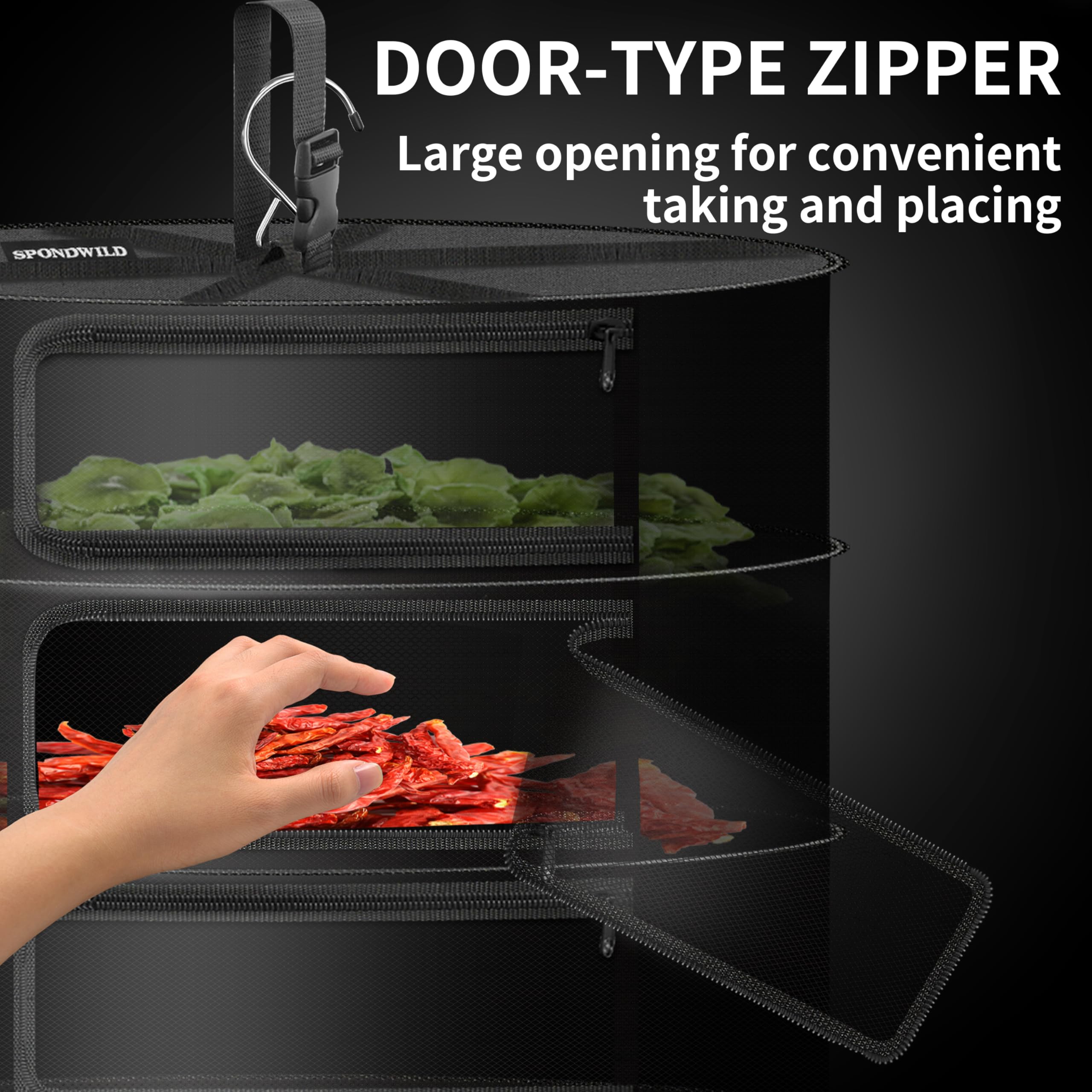 SPONDWILD bottom compartment storing scissors and labels for convenience