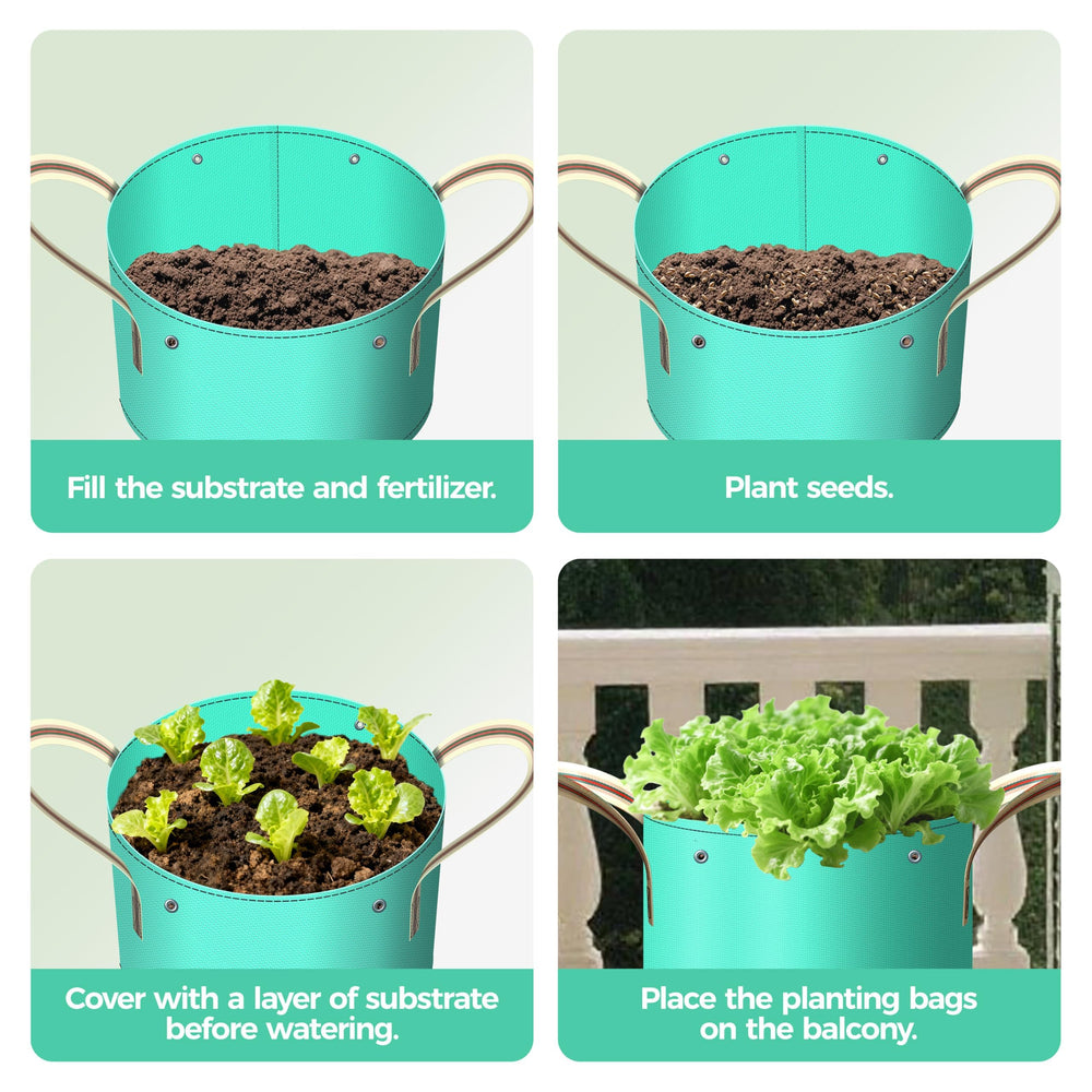 SPONDWILD grow bag beside kettle showing 15-gallon size comparison