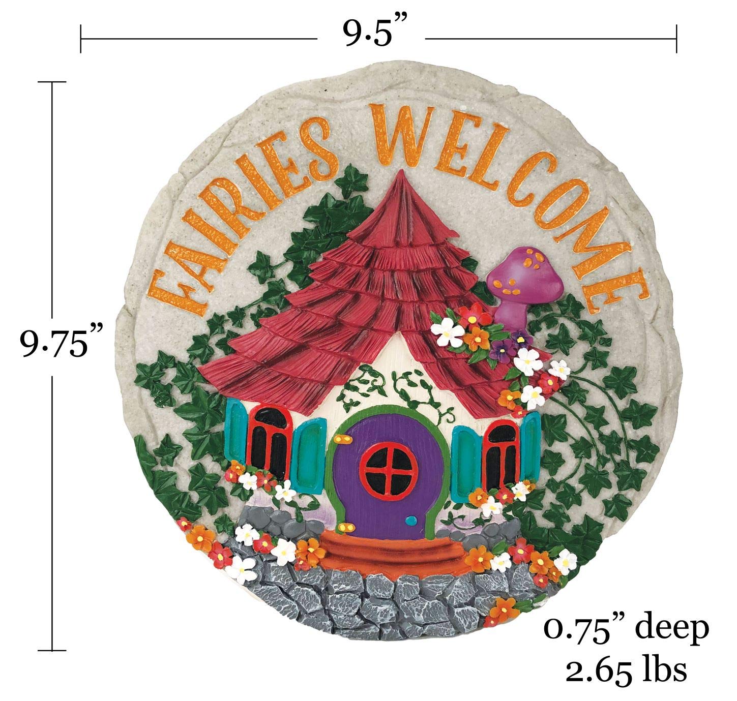 Spoontiques stepping stone placed in garden adding charm and easy outdoor decor