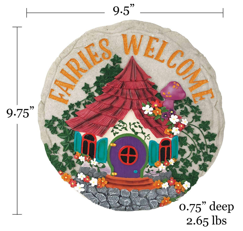 Spoontiques stepping stone placed in garden adding charm and easy outdoor decor