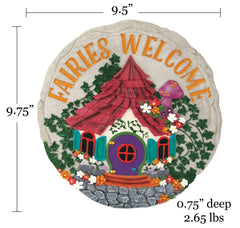 Spoontiques stepping stone placed in garden adding charm and easy outdoor decor