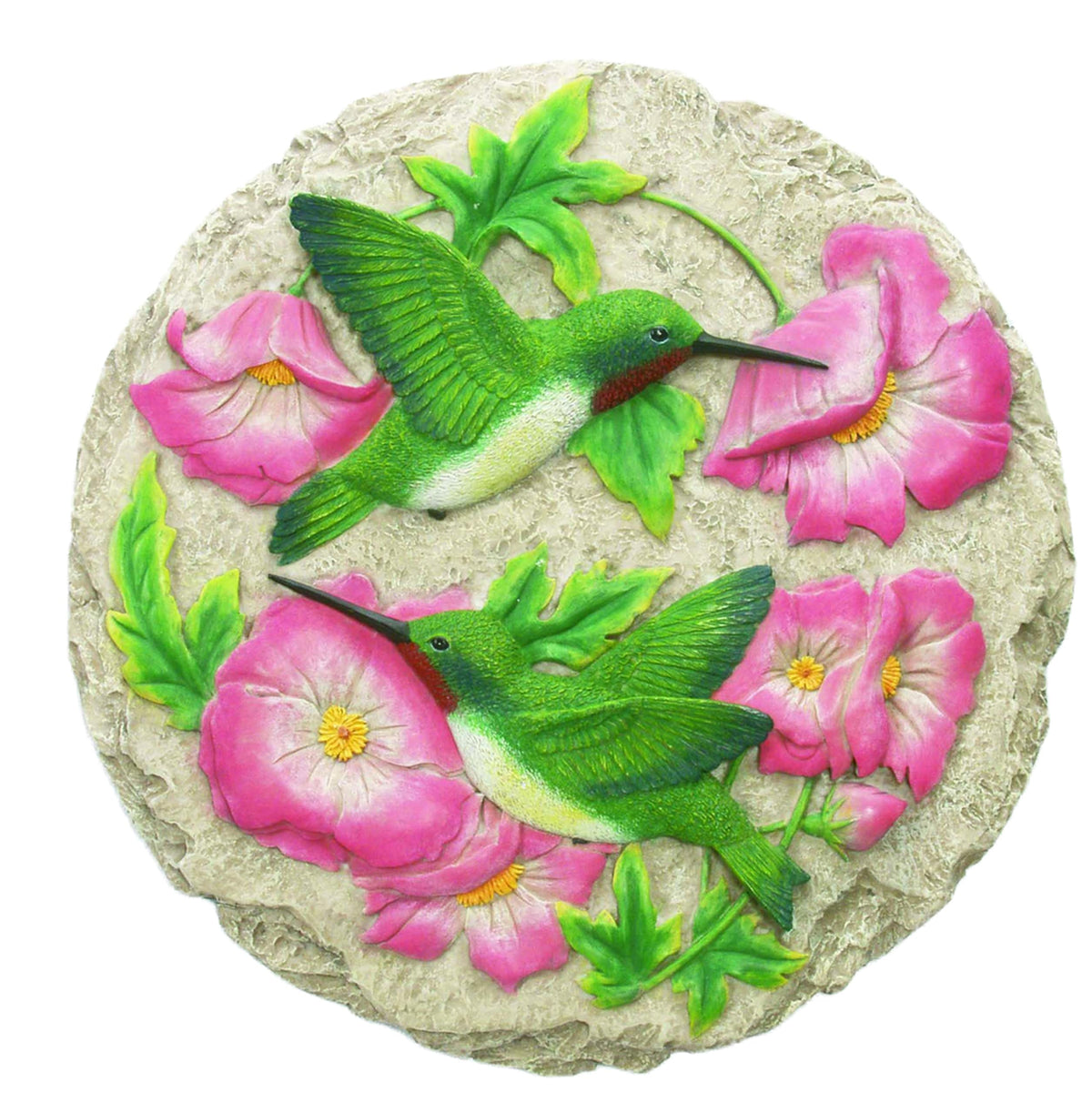 Spoontiques hummingbird front view showing vivid colors and welcome accent