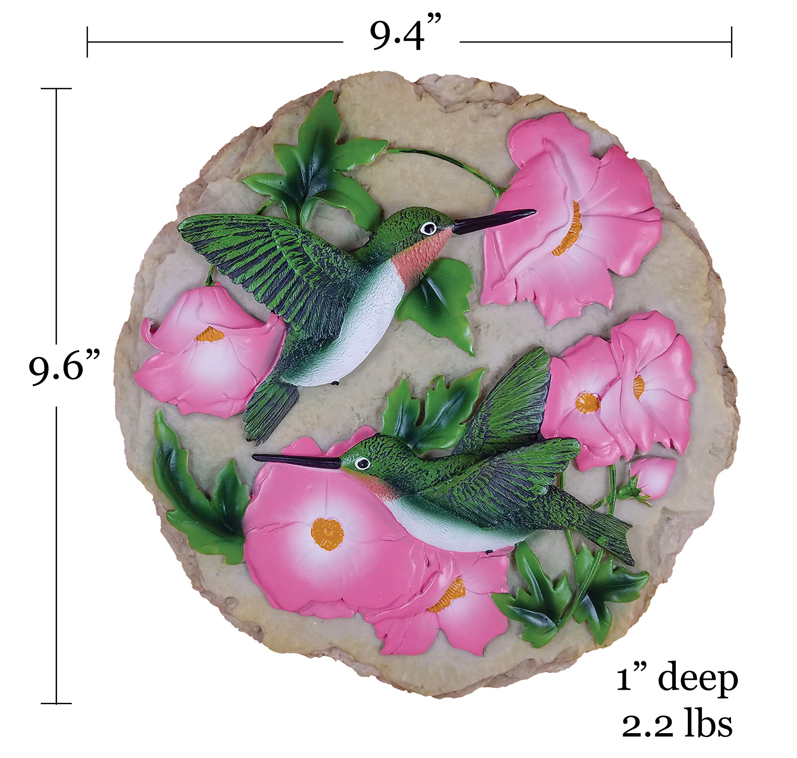 Spoontiques hummingbird beside hand for scale demonstrating compact size