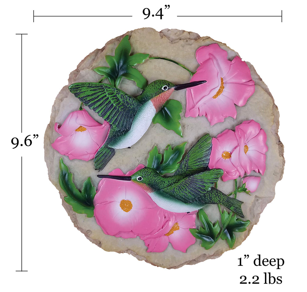 Spoontiques hummingbird beside hand for scale demonstrating compact size