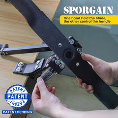 SporGain blade balancer detail with hidden magnet for precise balance checks