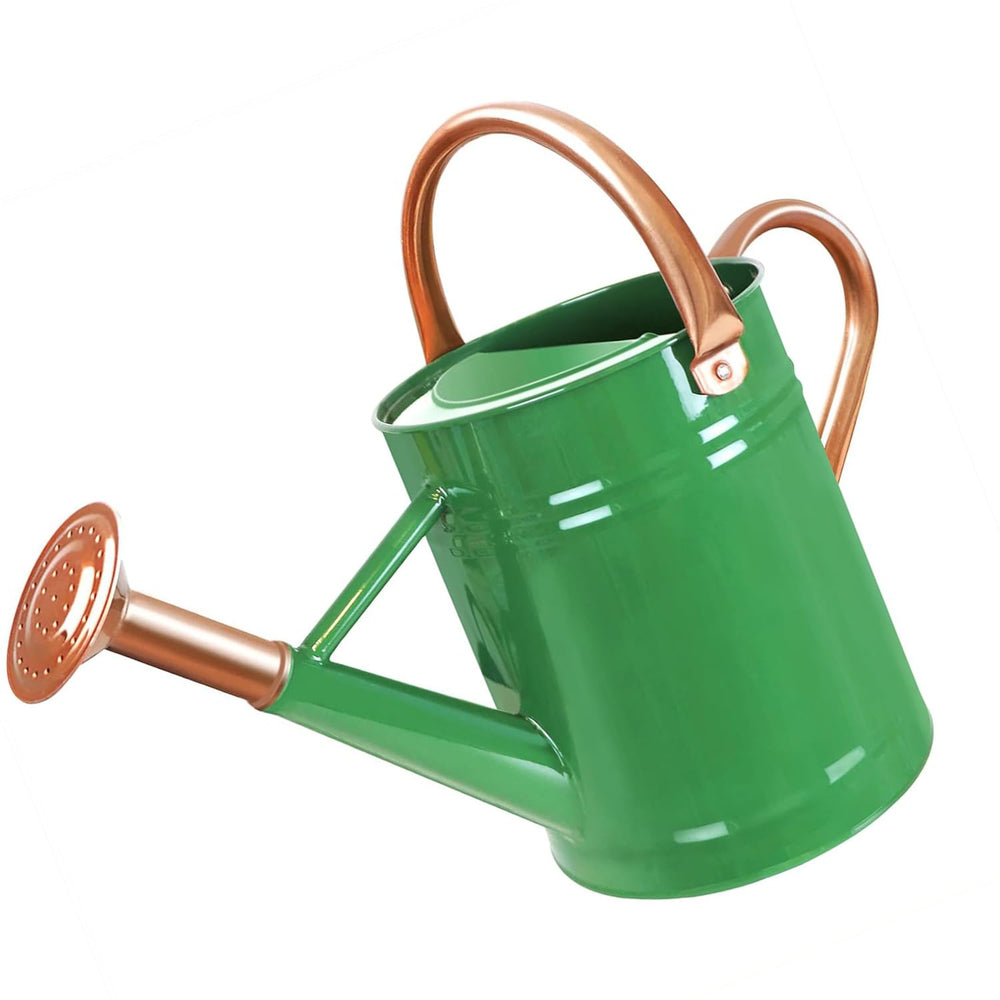 Sporgard front view of metal watering can showing classic look and durable build