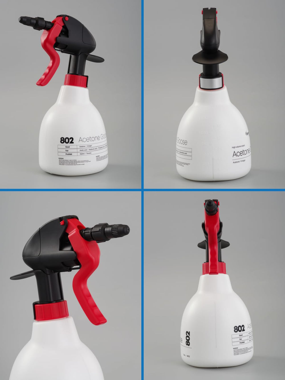 Sprayers Plus 802 accessory fan tips laid out to illustrate 90° and 110° even surface coverage