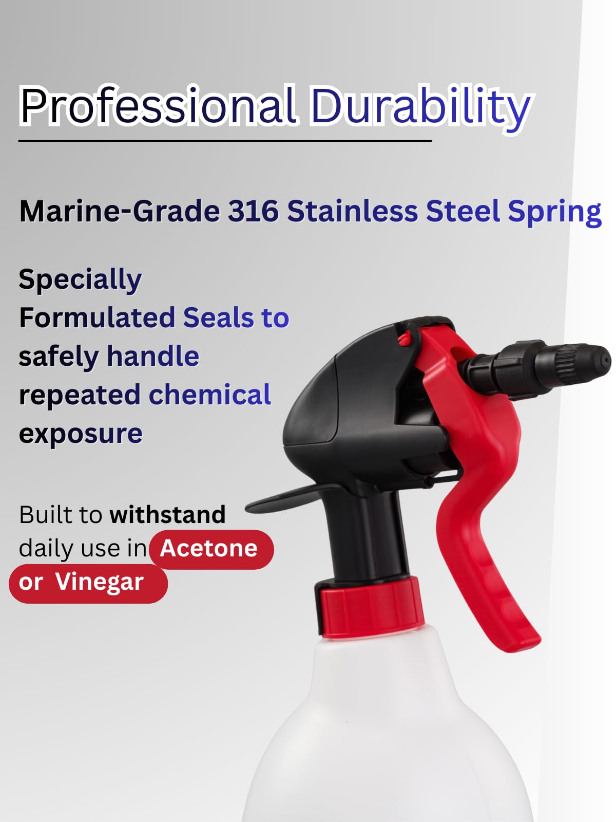 Sprayers Plus 802 spring closeup featuring 316 stainless steel spring for long corrosion resistance