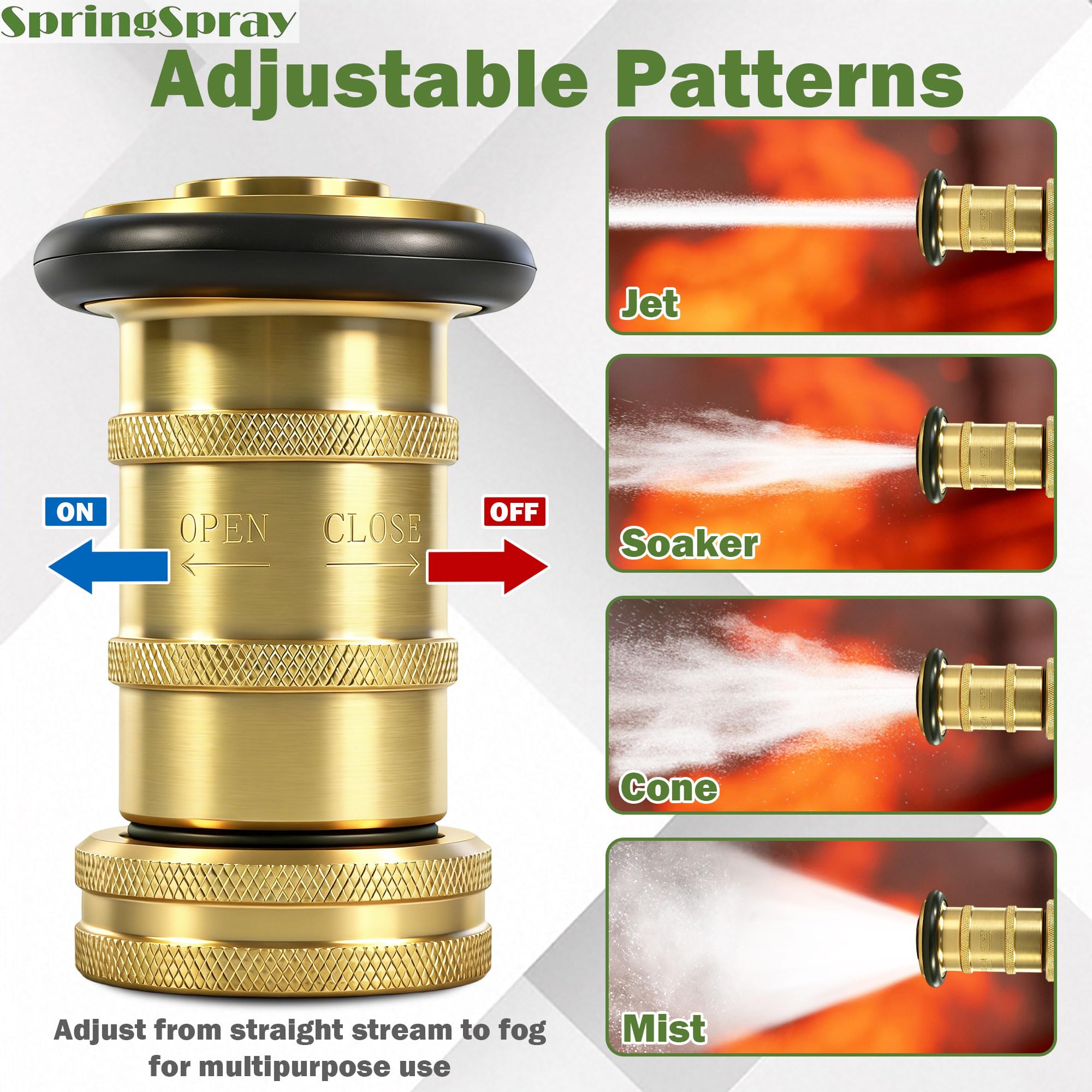 SpringSpray nozzle next to ruler illustrating compact size and portability