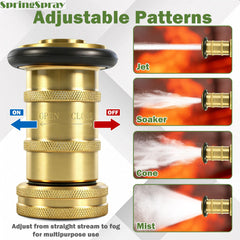 SpringSpray nozzle next to ruler illustrating compact size and portability