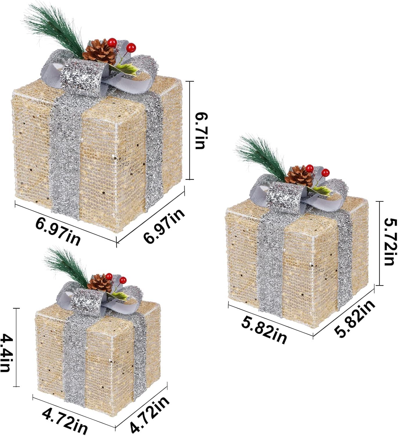 SPRKLINLIN on a mantel with garland showing how the boxes add cozy ambient lighting