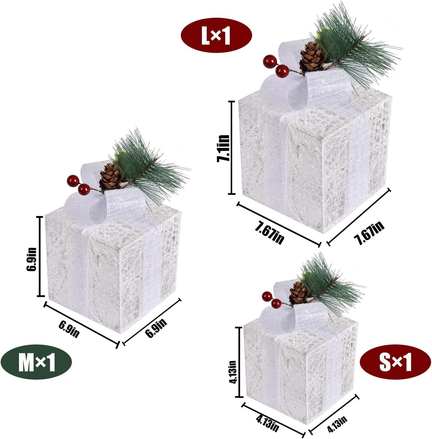 SPRKLINLIN three boxes together showing large medium small scale
