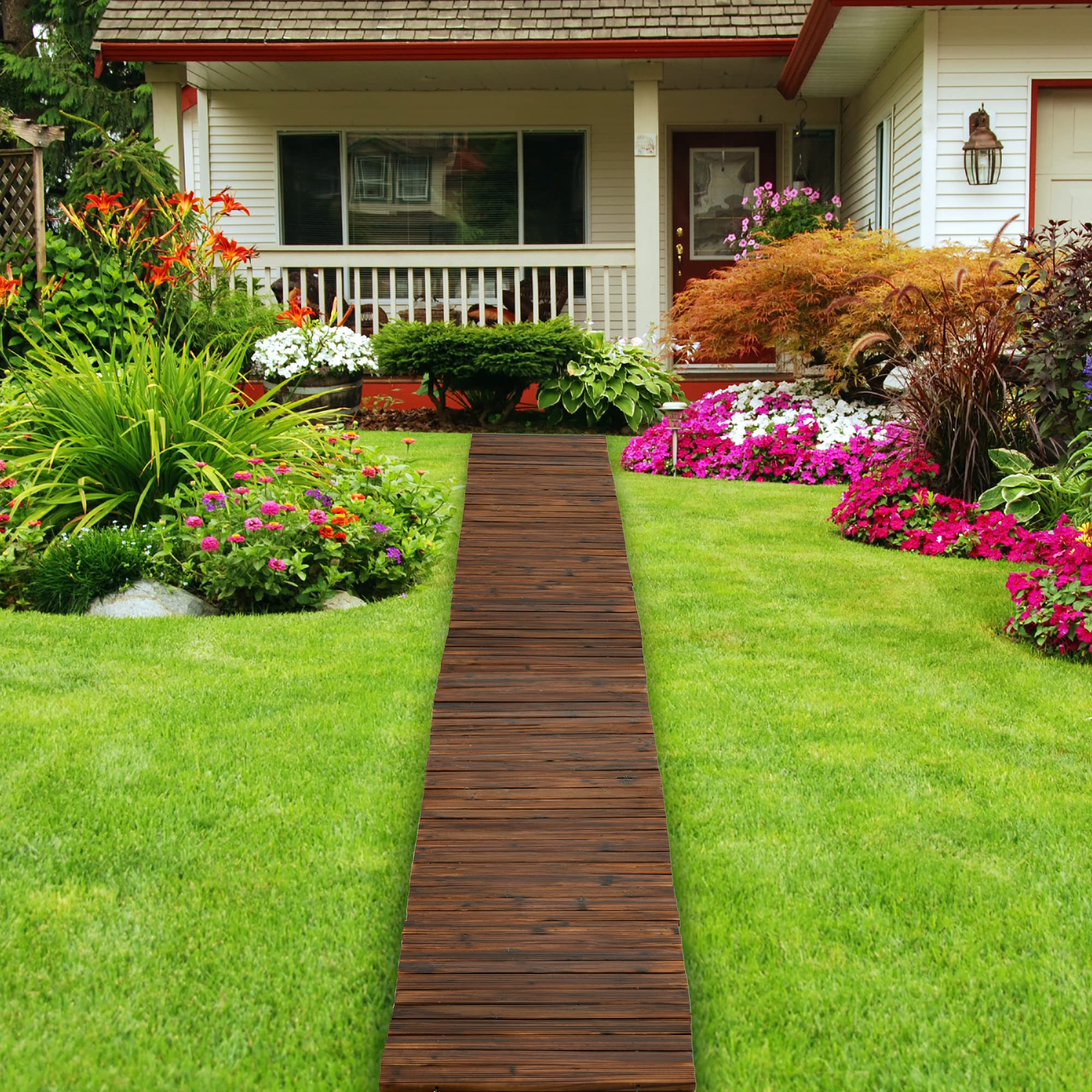 Spurgehom pathway beside a foot and ruler to show scale and easy sizing