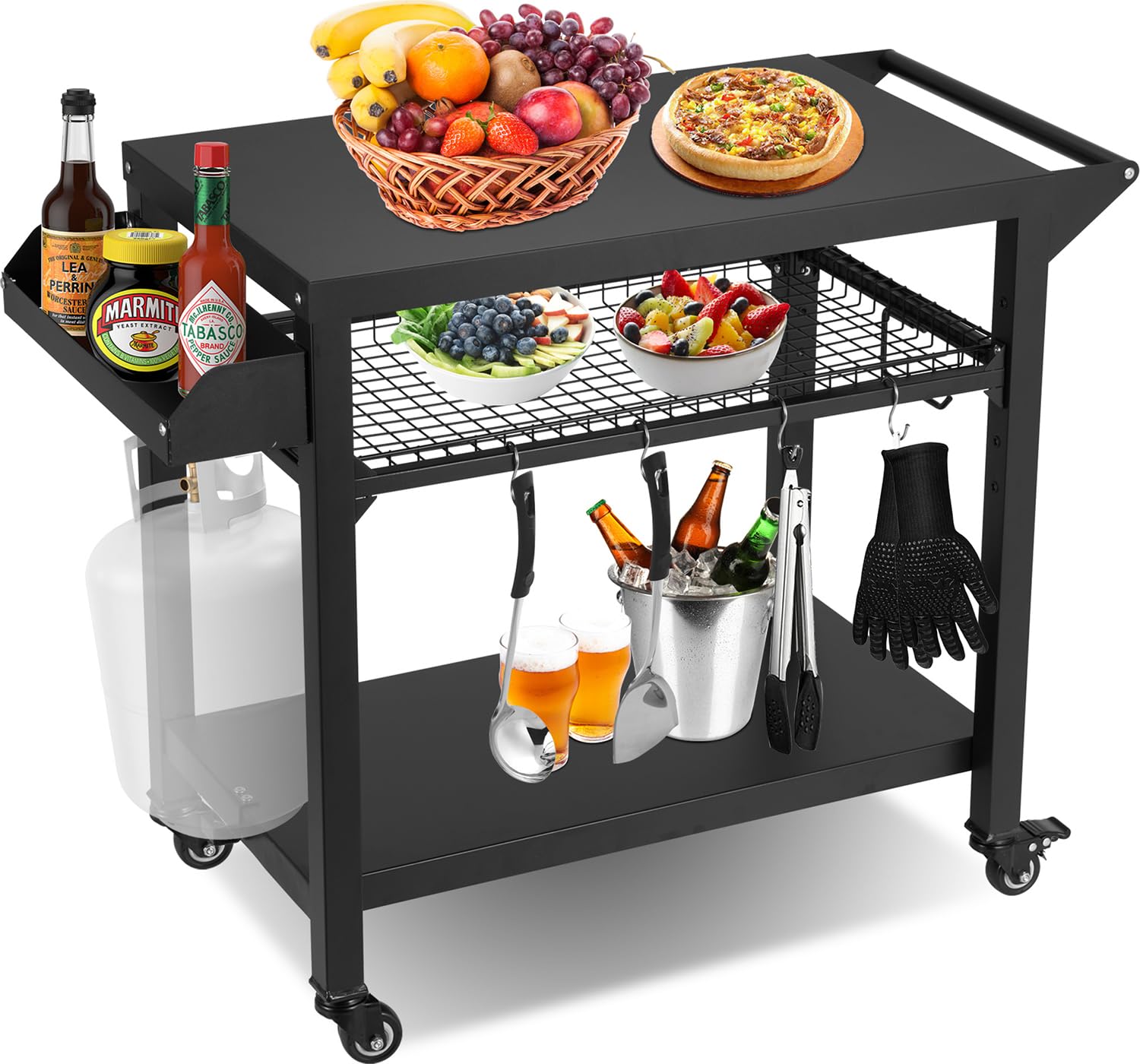 Spurgehom unpacked hardware and manual showing easy assembly benefit