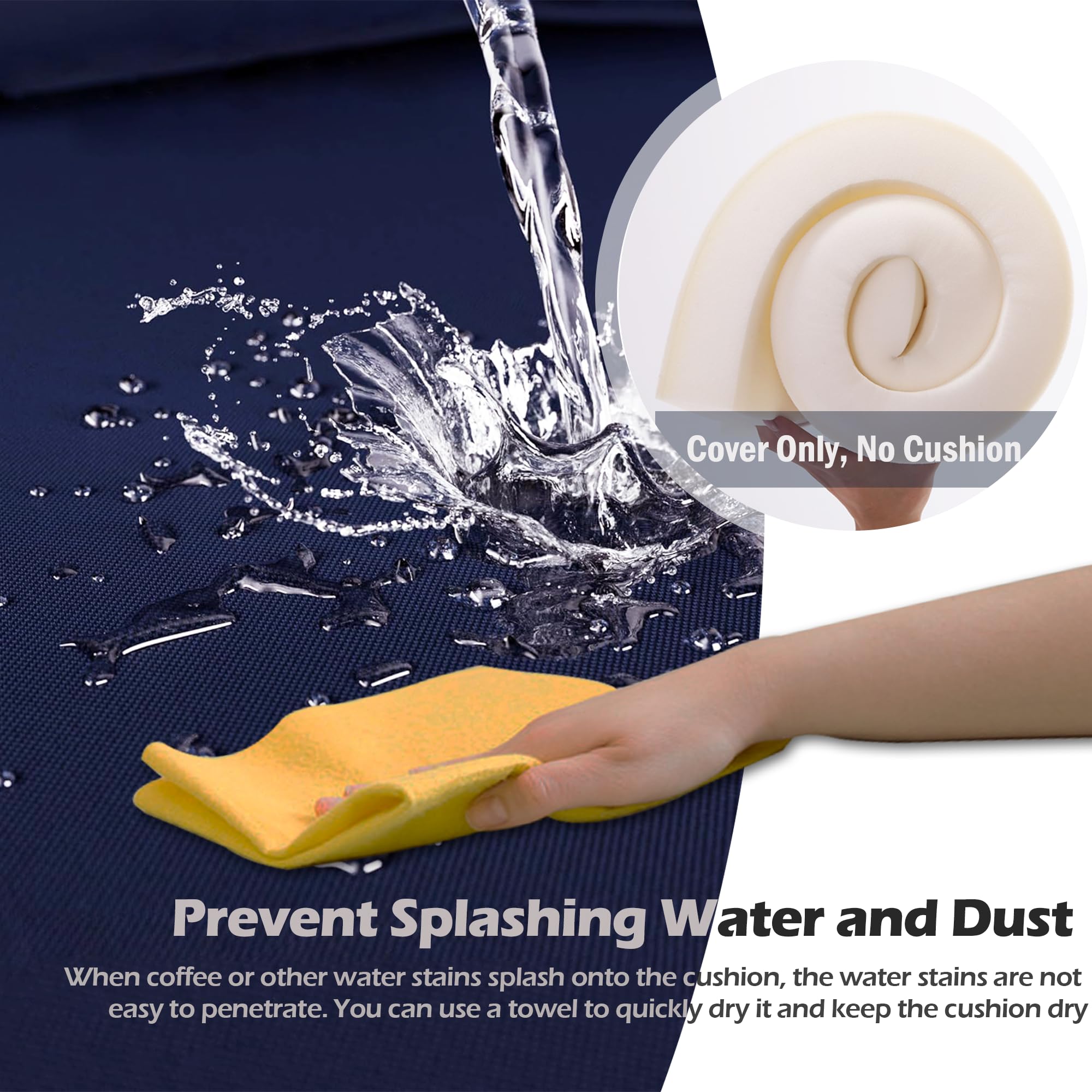 Sqodok cover being unzipped from a cushion showing fast replacement and convenience