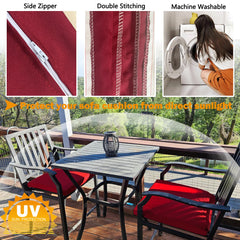 Sqodok cushion cover on patio sofa in use, comfortable seating upgrade
