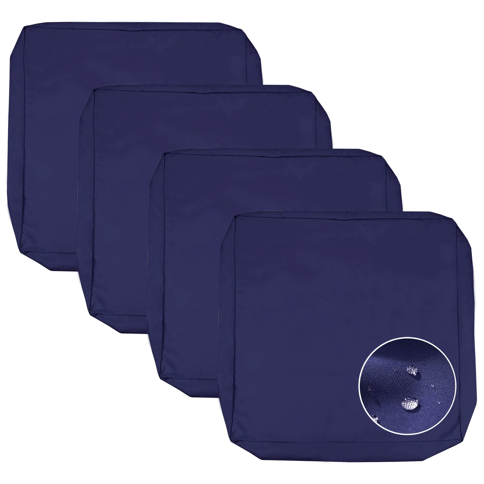 Sqodok front view of four 24x22 cushion covers showing neat package and protective look