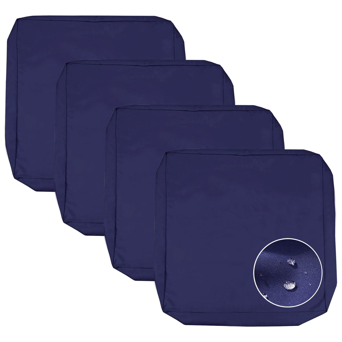 Sqodok front view of four 24x22 cushion covers showing neat package and protective look