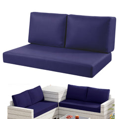Sqodok front view showing loveseat seat and two back covers, refreshes outdoor seating