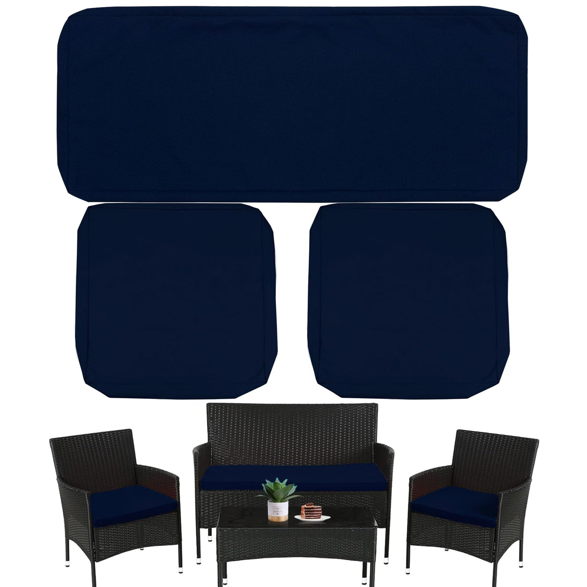 Sqodok front view loveseat cover showing neat fit and refreshed look