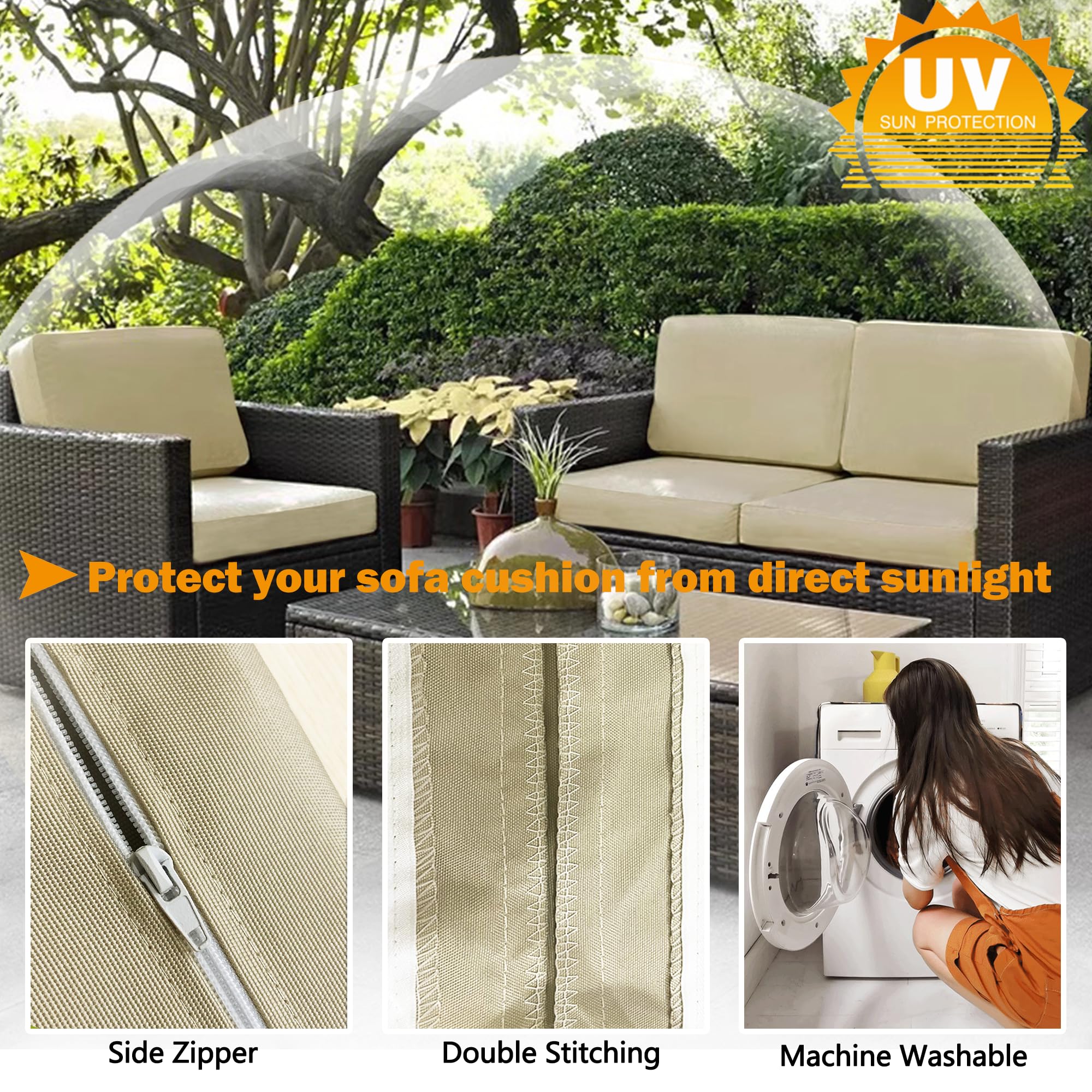 Sqodok cover used on indoor sofa demonstrating instant seat refresh benefit