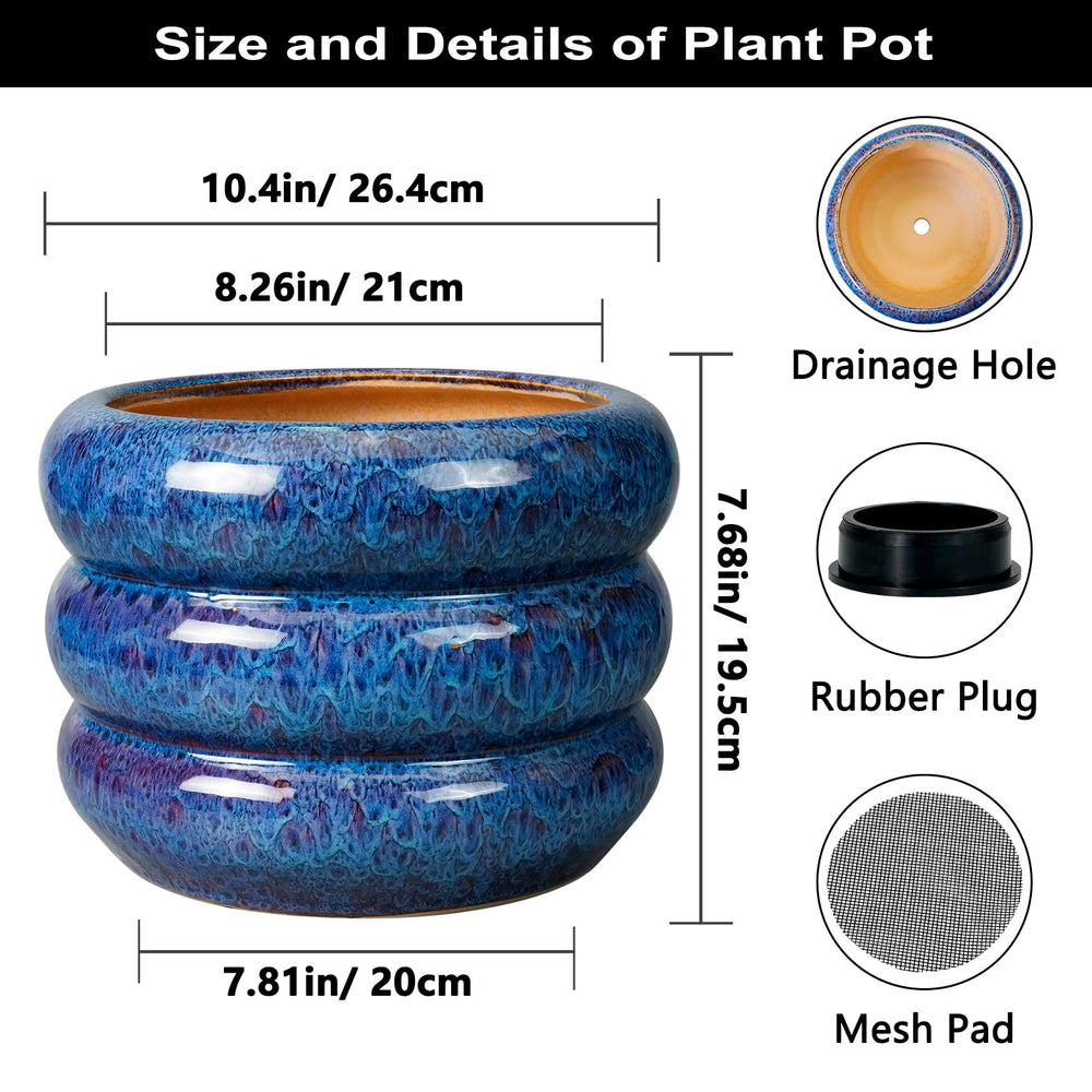SQOWL pot side profile showing shape and stable base for healthy plants