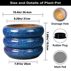 SQOWL pot side profile showing shape and stable base for healthy plants