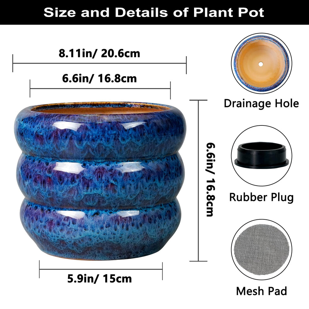 SQOWL planter with green plant on table showing decor and space-saving benefit