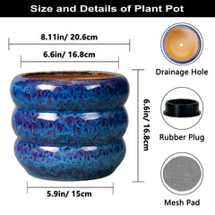 SQOWL planter with green plant on table showing decor and space-saving benefit