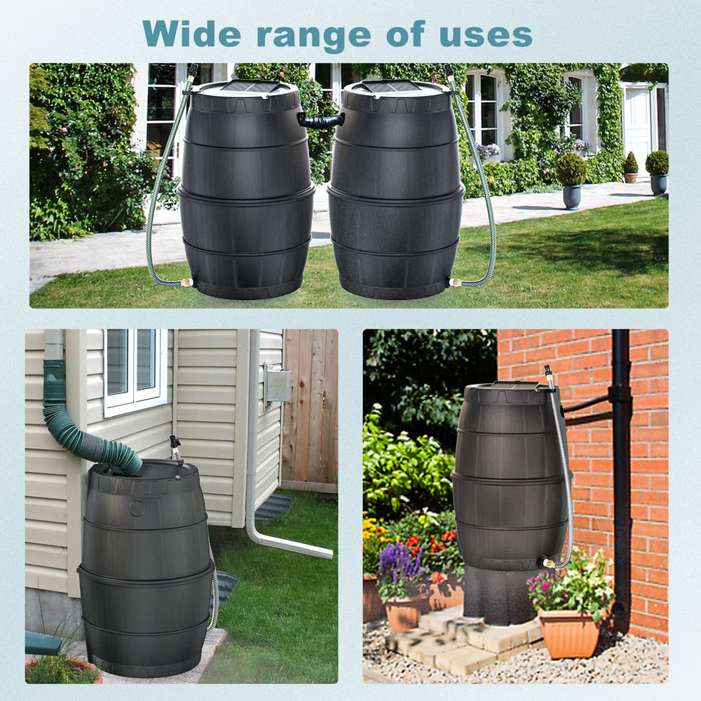 SQUEEZE master joined with another barrel demonstrating expandable water storage option