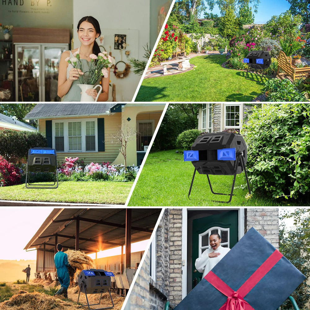 SQUEEZE master in garden setting illustrating easy outdoor use and healthier soil benefits