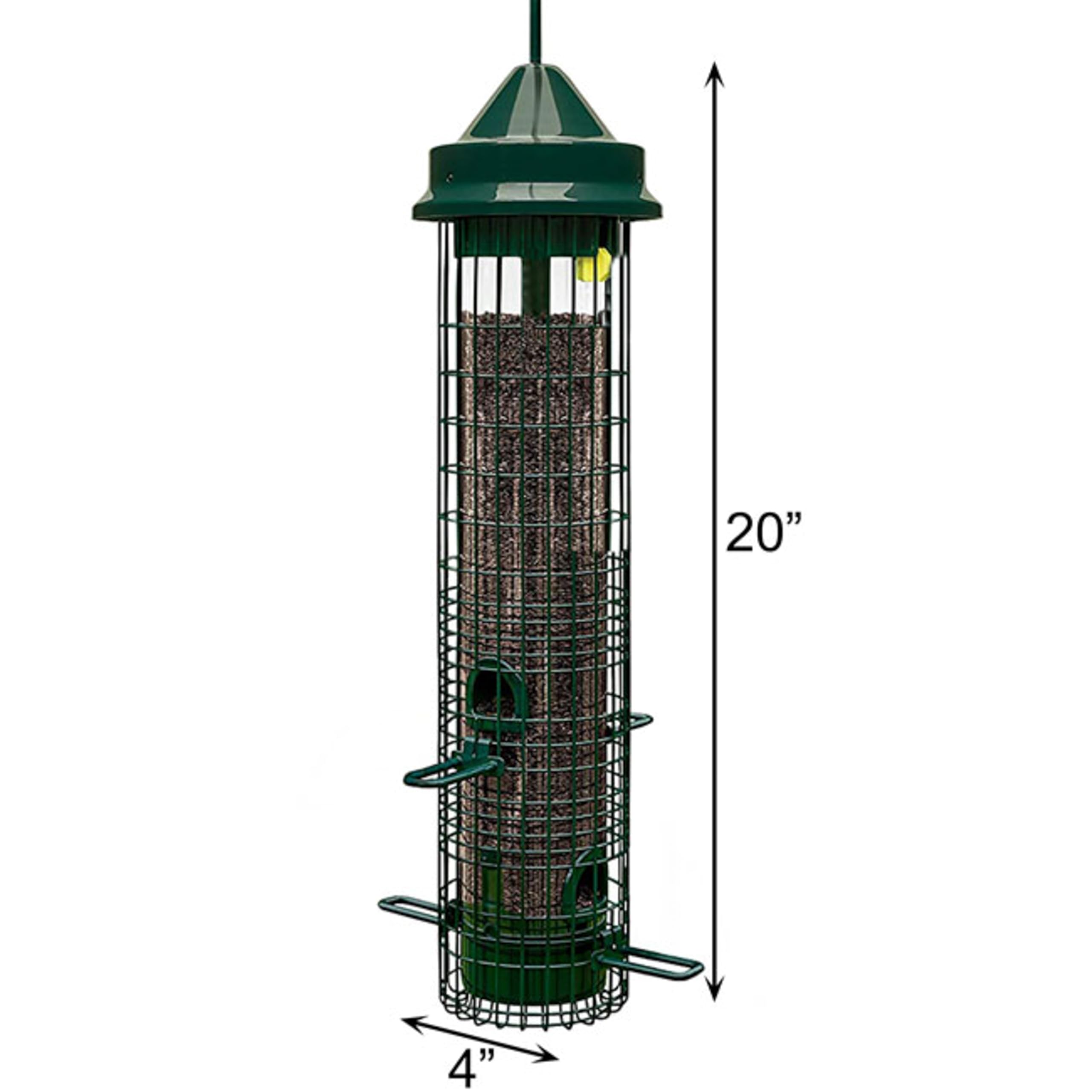 Squirrel Buster feeding ports detail allowing multiple birds to feed