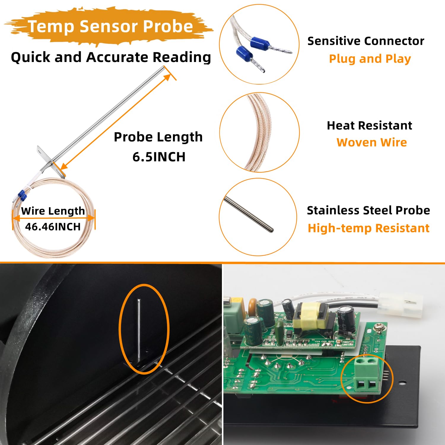 Squirrel wood artware controller and probe beside a ruler showing compact dimensions for fit verification