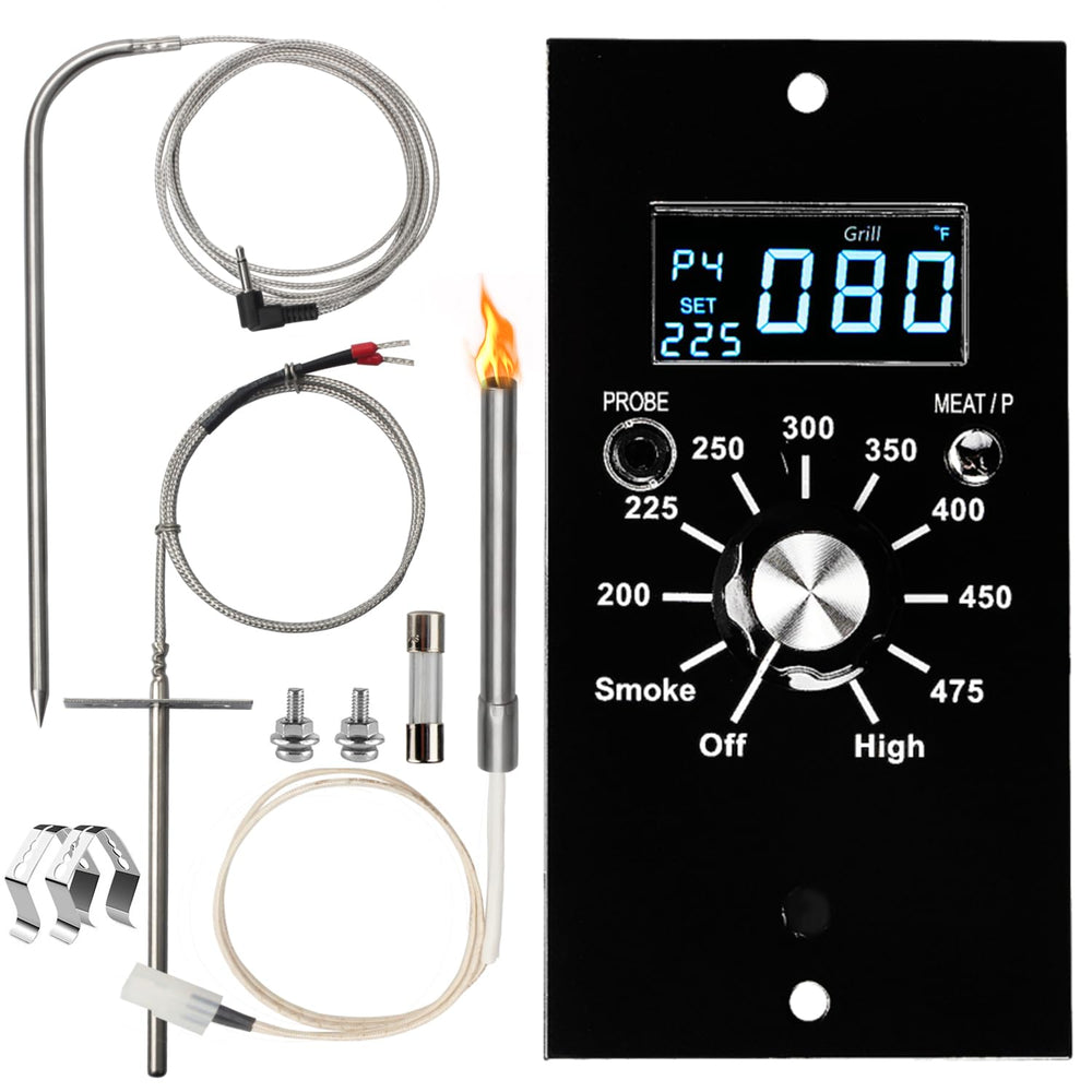 Squirrel wood artware controller front panel showing clear display and easy controls for reliable grilling