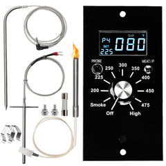 Squirrel wood artware controller front panel showing clear display and easy controls for reliable grilling