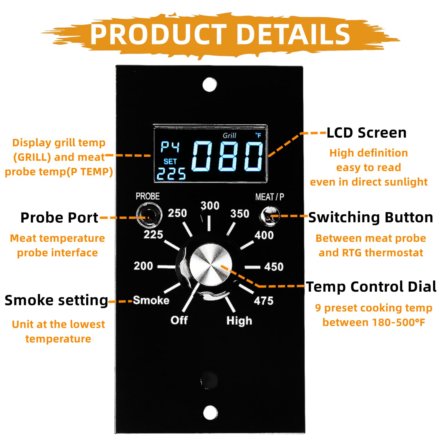 Squirrel wood artware RTD and waterproof meat probes demonstrating fast, accurate temperature readings