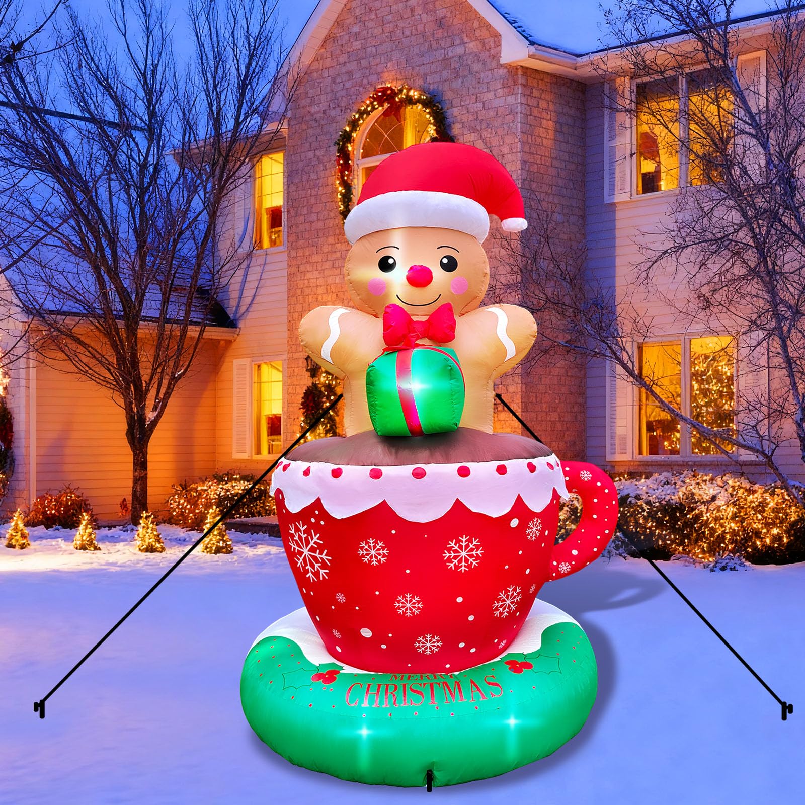 SRANWOW lawn display showing scale and festive atmosphere at a house