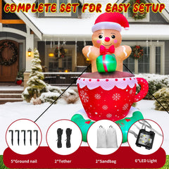 SRANWOW illuminated inflatable at night with LEDs enhancing visibility