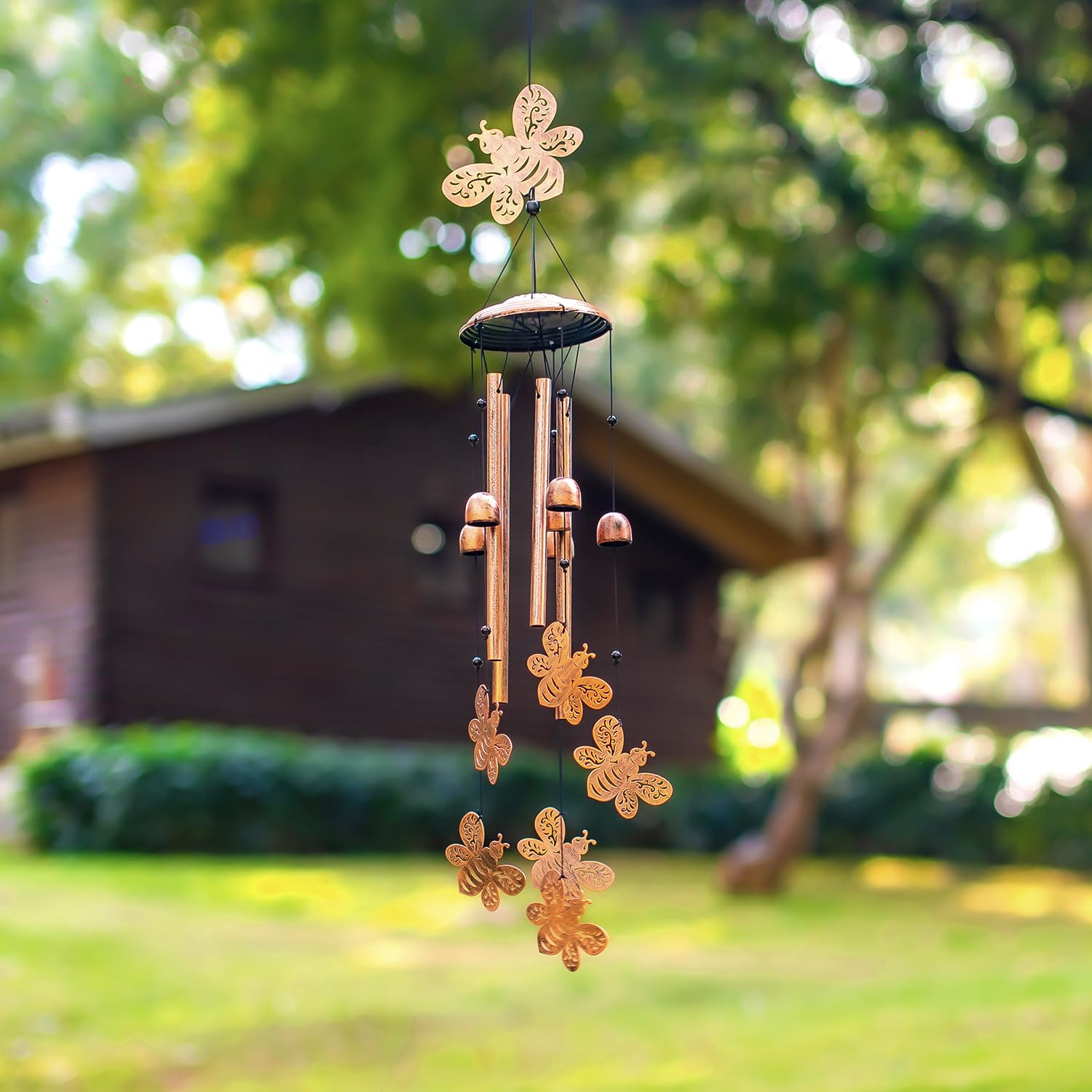 SRDJXY installed in garden demonstrating outdoor placement and soothing ambiance